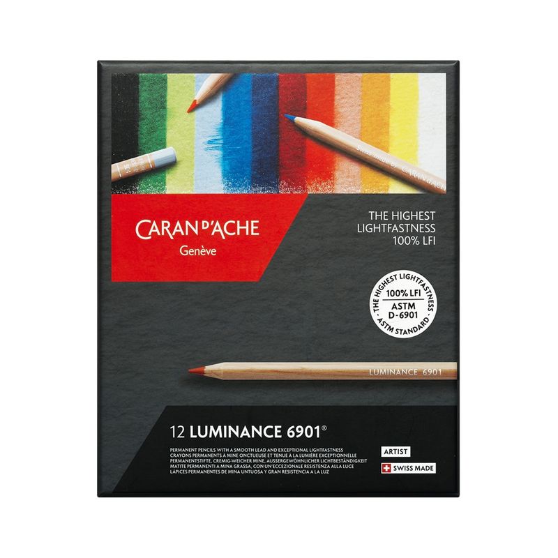 CARAN D'ACHE - Lápices Luminance 6901 Caran D Ache Set 12 Colores