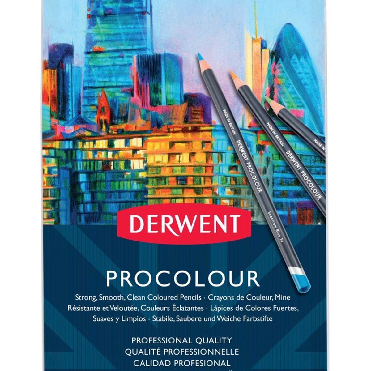 DERWENT - Lápices de Colores Procolour Derwent Set 12