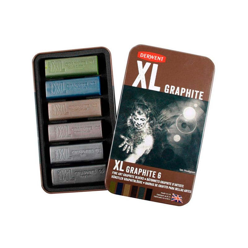 DERWENT - Barras Grafito de Color XL Derwent Set 6