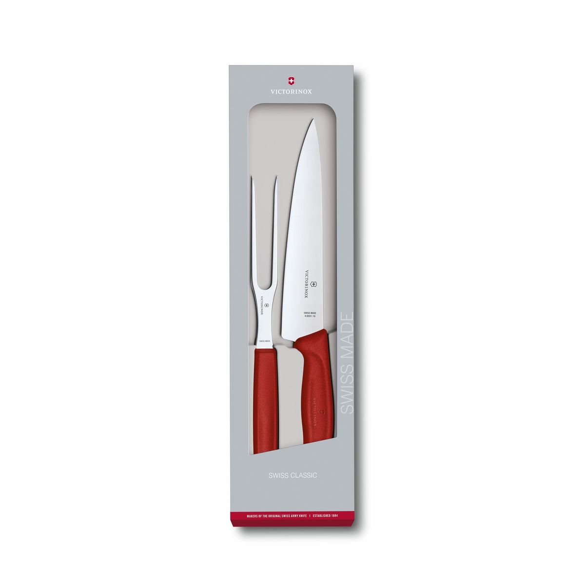 VICTORINOX - Juego para trinchar Swiss Classic Rojo Victorinox