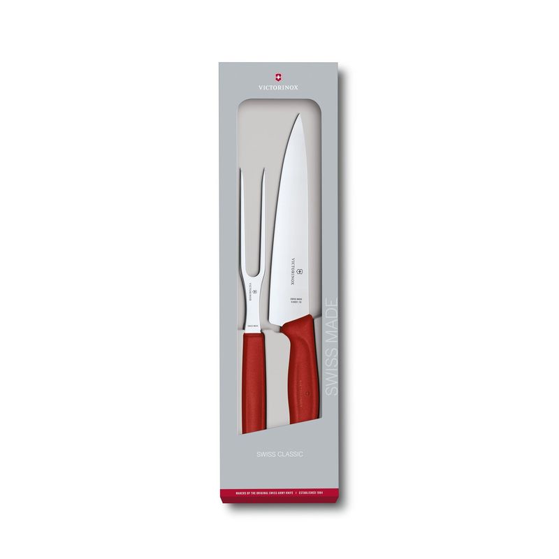 VICTORINOX - Juego para trinchar Swiss Classic Rojo Victorinox