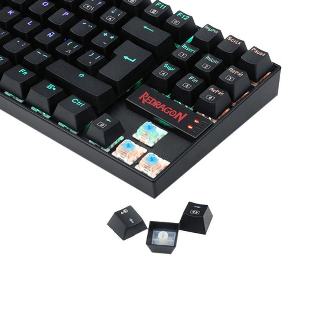 REDRAGON - Teclado Mecanico Kumara Black K552 RGB Español Switch Blue