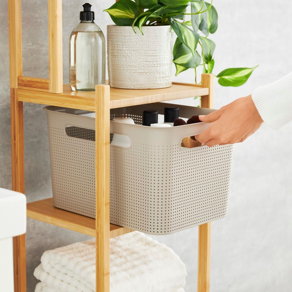 HBT - Caja Brisen 7 Lt 26x21x18 cm ROTHO Capuccino