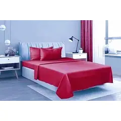 BJ HOGAR - SABANA POLAR COLOR ROJO 2 PLAZAS