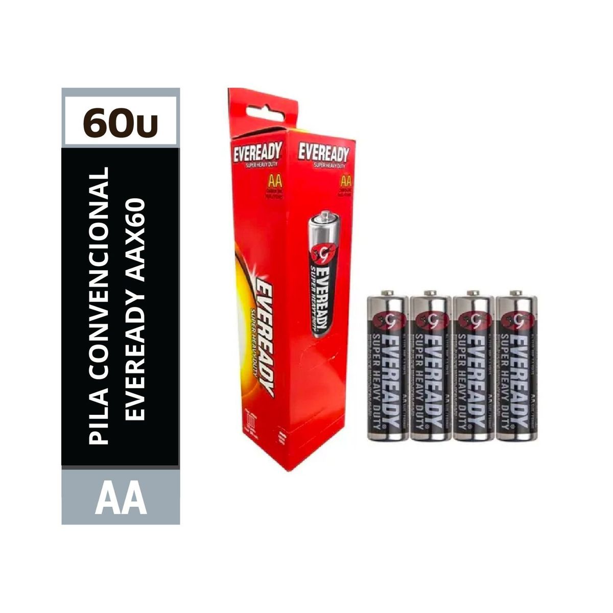 EVEREADY - Pila Convencional Eveready Aa Extra Duración X60/ Superstore