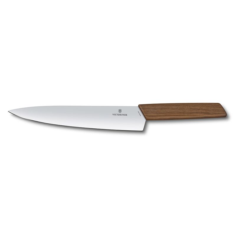 VICTORINOX - Cuchillo para trinchar Swiss Modern color Café. Hoja 22 cm. Victorinox