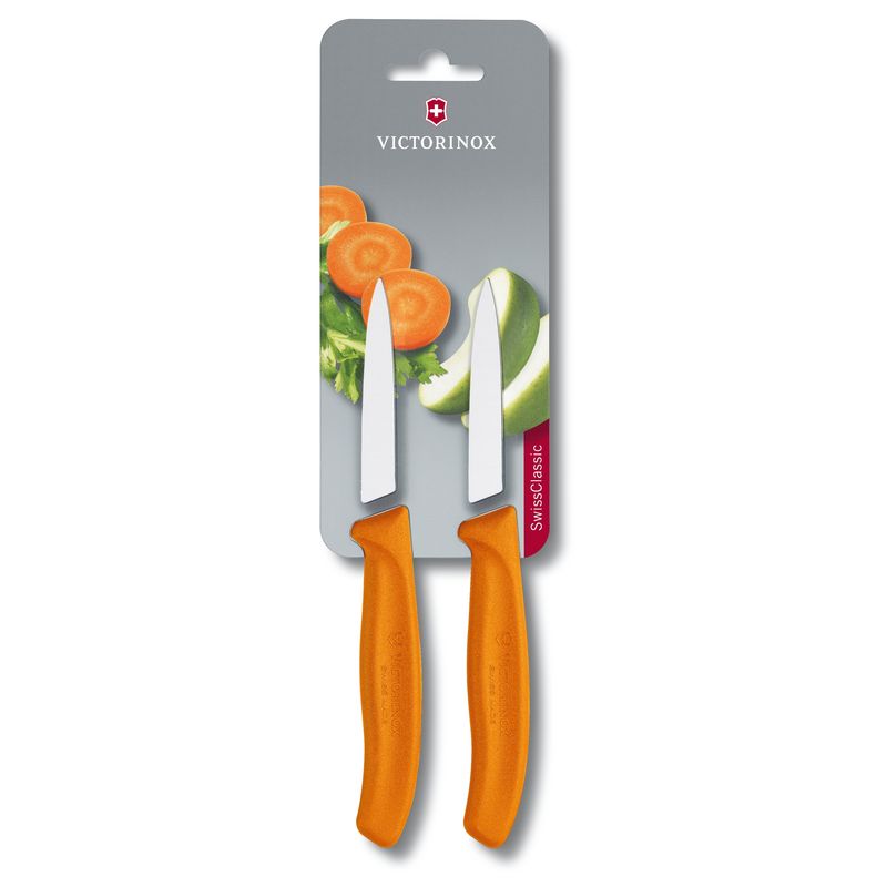 VICTORINOX - Cuchillo Verdura Swiss Classic mondador color Naranjo