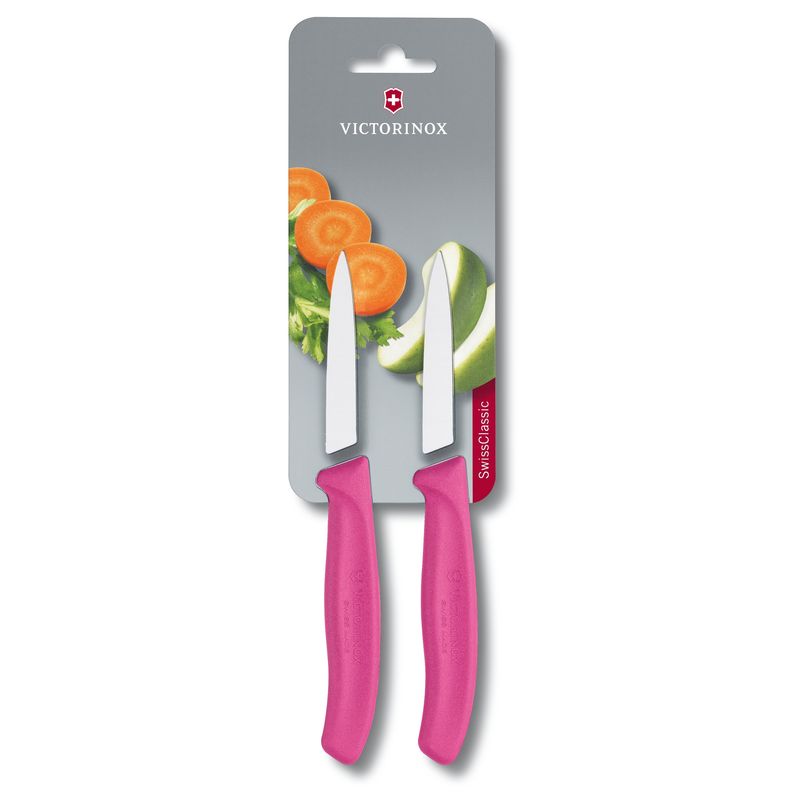 VICTORINOX - Cuchillo Verdura Swiss Classic mondador color Rosado