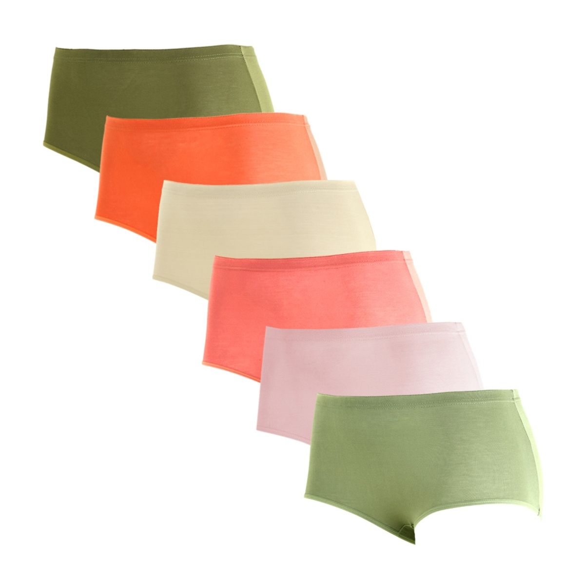 GIOVACCHINO - Pack de 6 Calzon Tiro Alto Bambú.