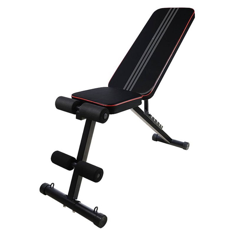 ATLETIS - Banco Multifuncional Plegable Reclinable Negro