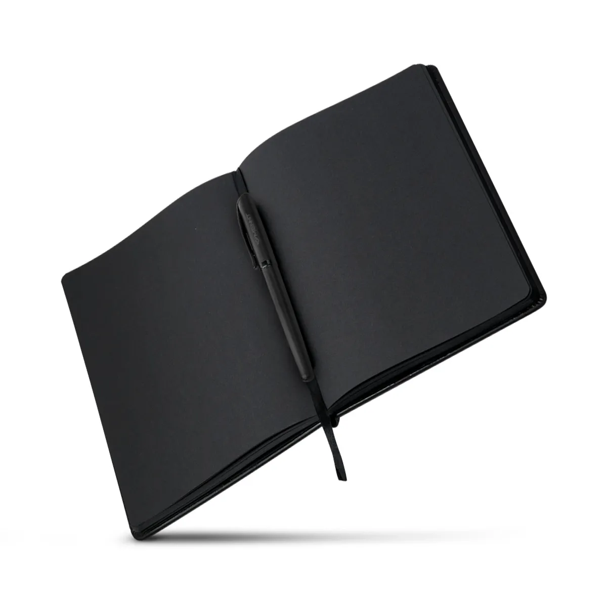 MENNT - Cuaderno Hojas Negras Planner A5 Agenda Lápiz + 3 Repuestos