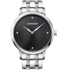 WENGER - Reloj Urban Donnissima correa acero inoxidable dial negro