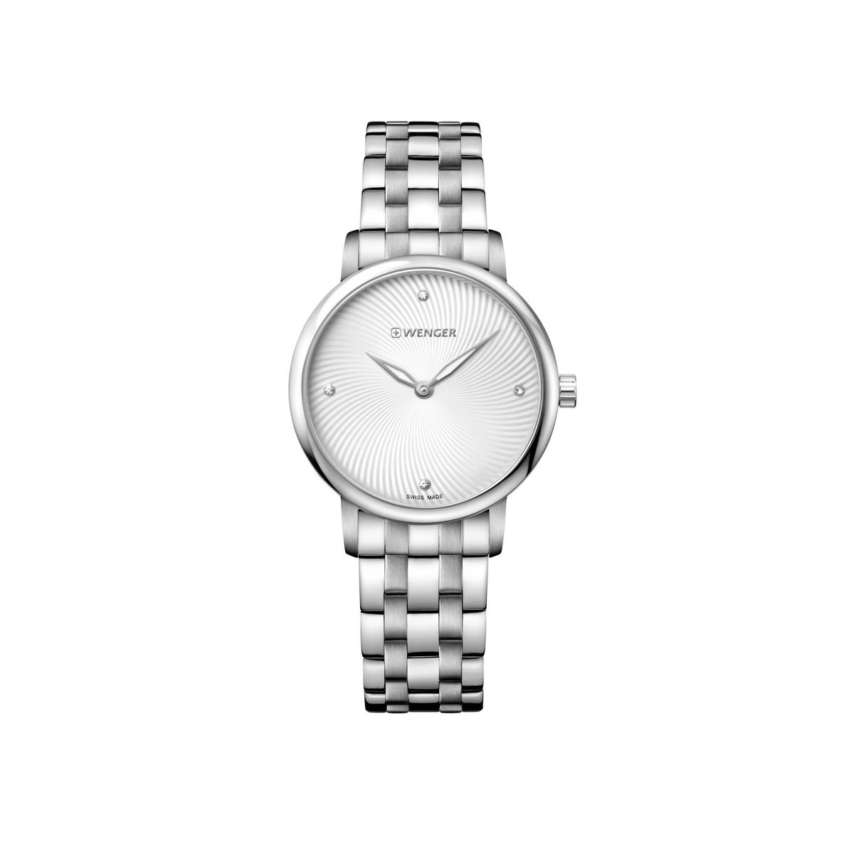 WENGER - Reloj Urban Donnissima correa acero inoxidable dial plata Wenger