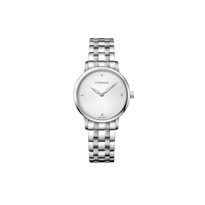 WENGER - Reloj Urban Donnissima correa acero inoxidable dial plata Wenger