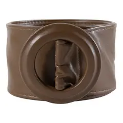MAILEA - Cinturon faja hebilla redonda mujer taupe