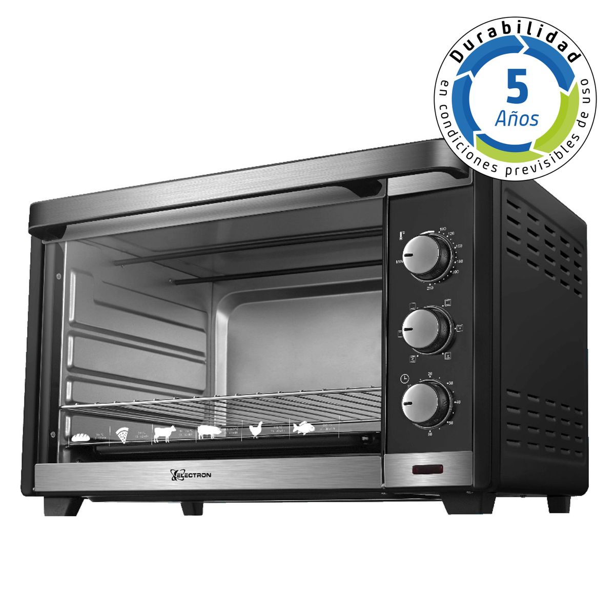 ELECTRON - Horno Eléctrico Ba8451 Electron 45 Lts, 2000w, Conv + Spiedo