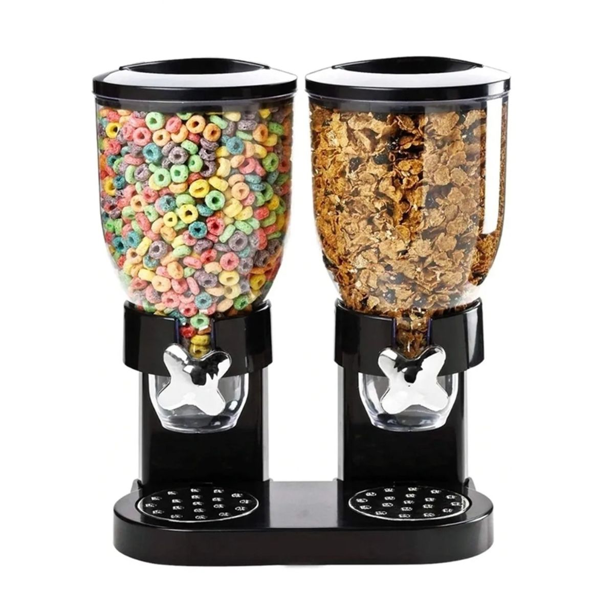 GENERICO - Dispensador Doble De Mesa Cereal Granos Dulces Frutos Secos