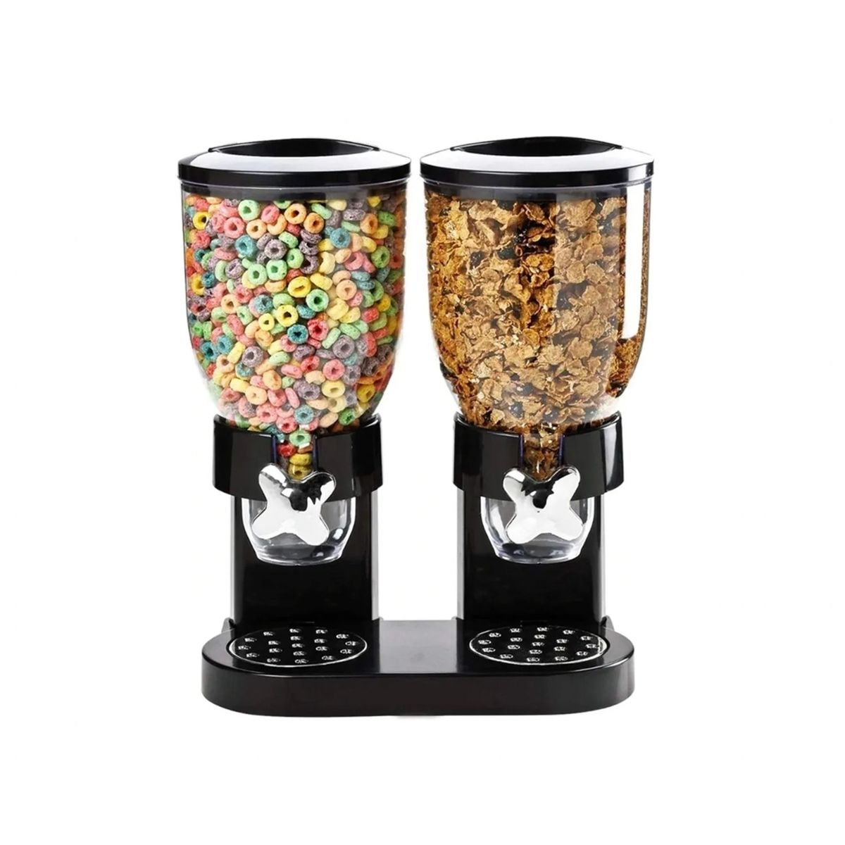 GENERICO - Dispensador Doble De Mesa Cereal Granos Dulces Frutos Secos