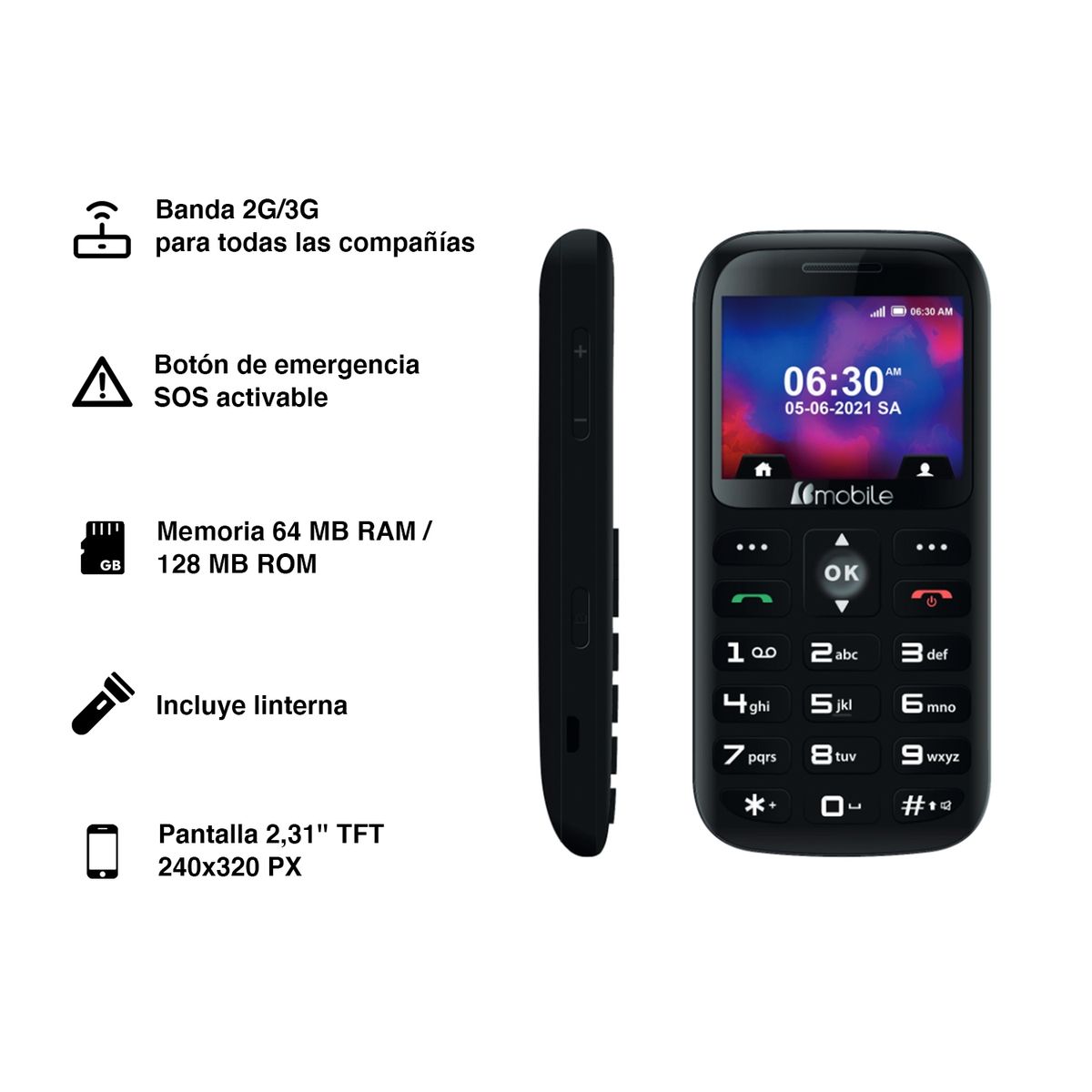BMOBILE - Celular Bmobile BS30 Senior Phone