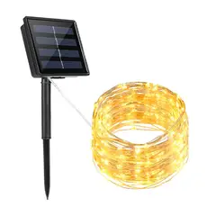 GENERICO - Guirnalda de Luces de Hada Solar 30 Mts Luz Calida