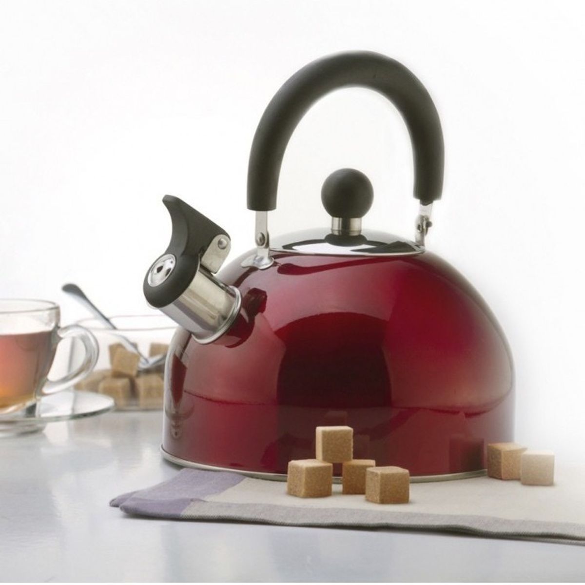 WENS - Tetera 2,5 Litros Acero Inoxidable Roja Wens