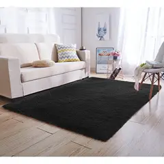 GENERAC - Alfombras peluda tipo Shaggy 200x300 cm Negro