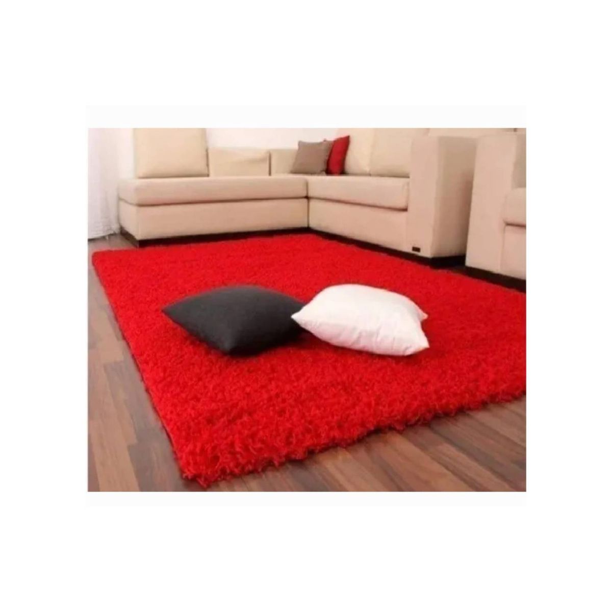 GENERICO - Alfombras peluda tipo Shaggy 200x300 cm Rojo