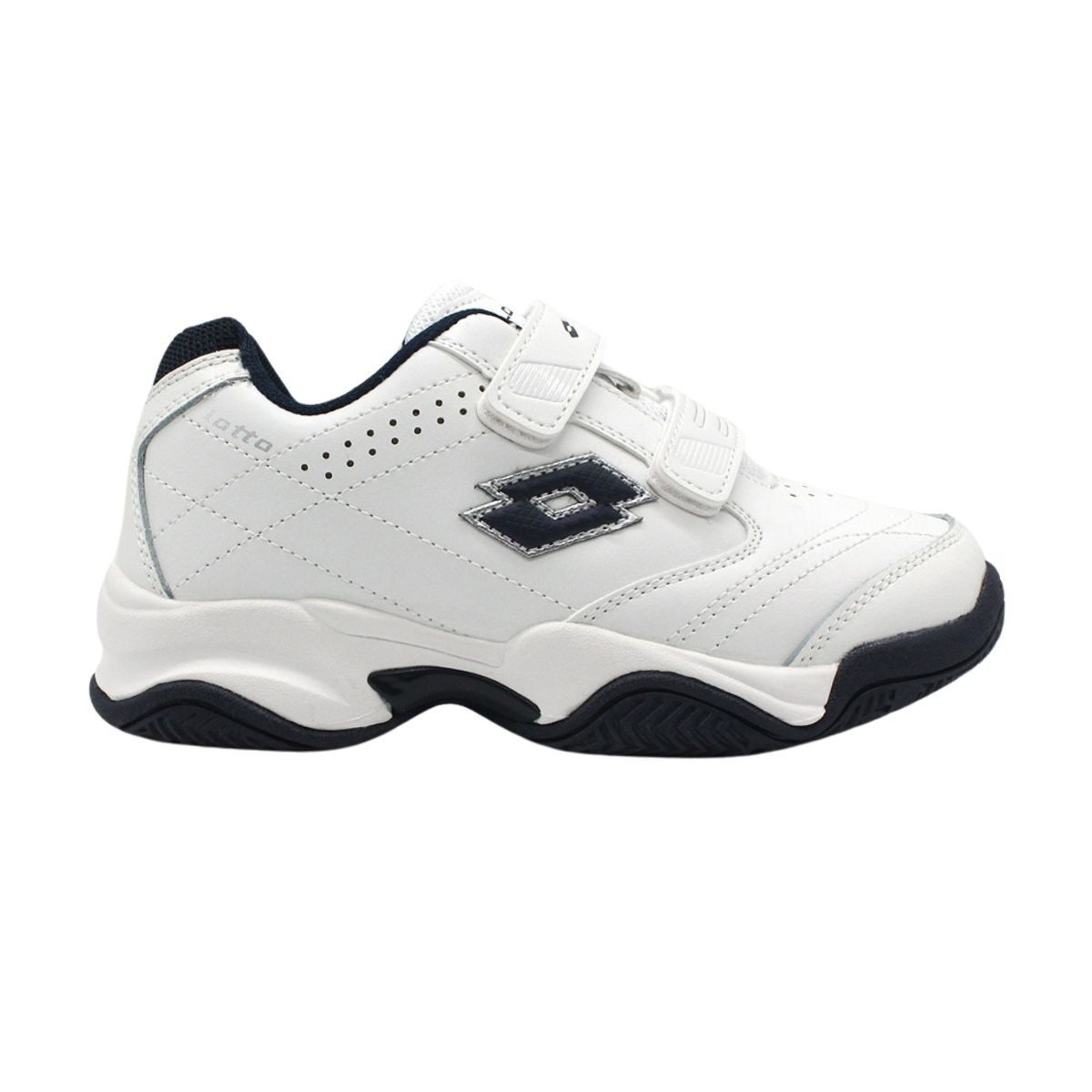 LOTTO - Zapatilla Escolar Juvenil Lotto - Court Jr Blanco Azul - Blanco - 35