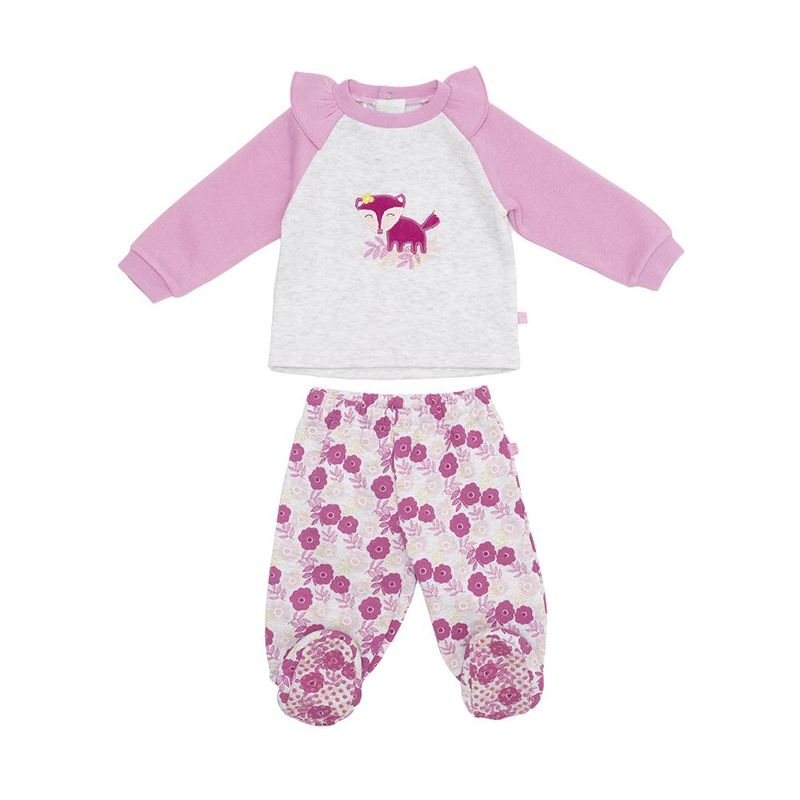 PILLIN - Pijama 2 Pcs Bebé Niña Gris Claro Pillin PILLIN