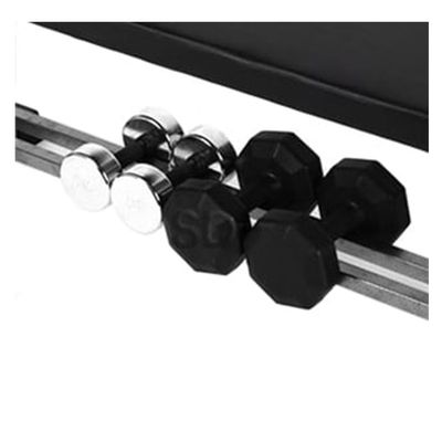 Imagen 2 del producto Banca plana doble soporte para mancuernas – resistencia de 300 kg