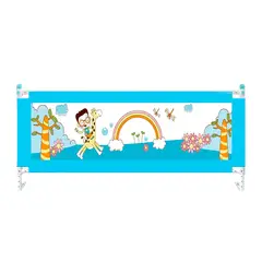 GENERICO - Baranda de Cama Seguridad Para Bebe Plegable 180 cm. Celeste