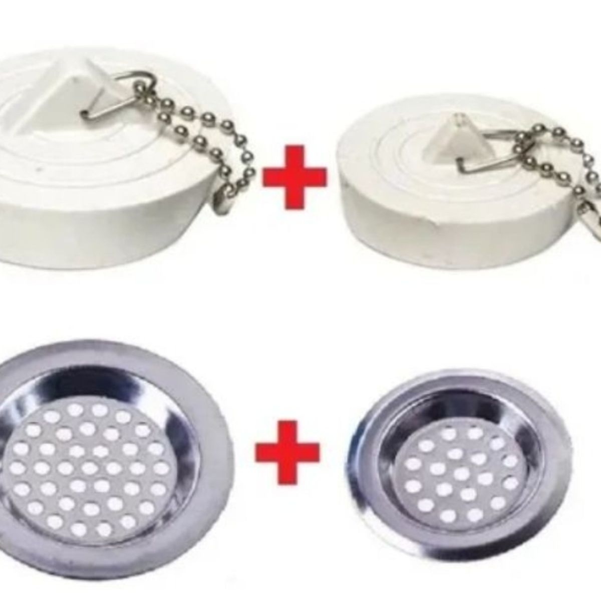 GENERICO - Set de 2 Rejillas de Fregadero con Tapon