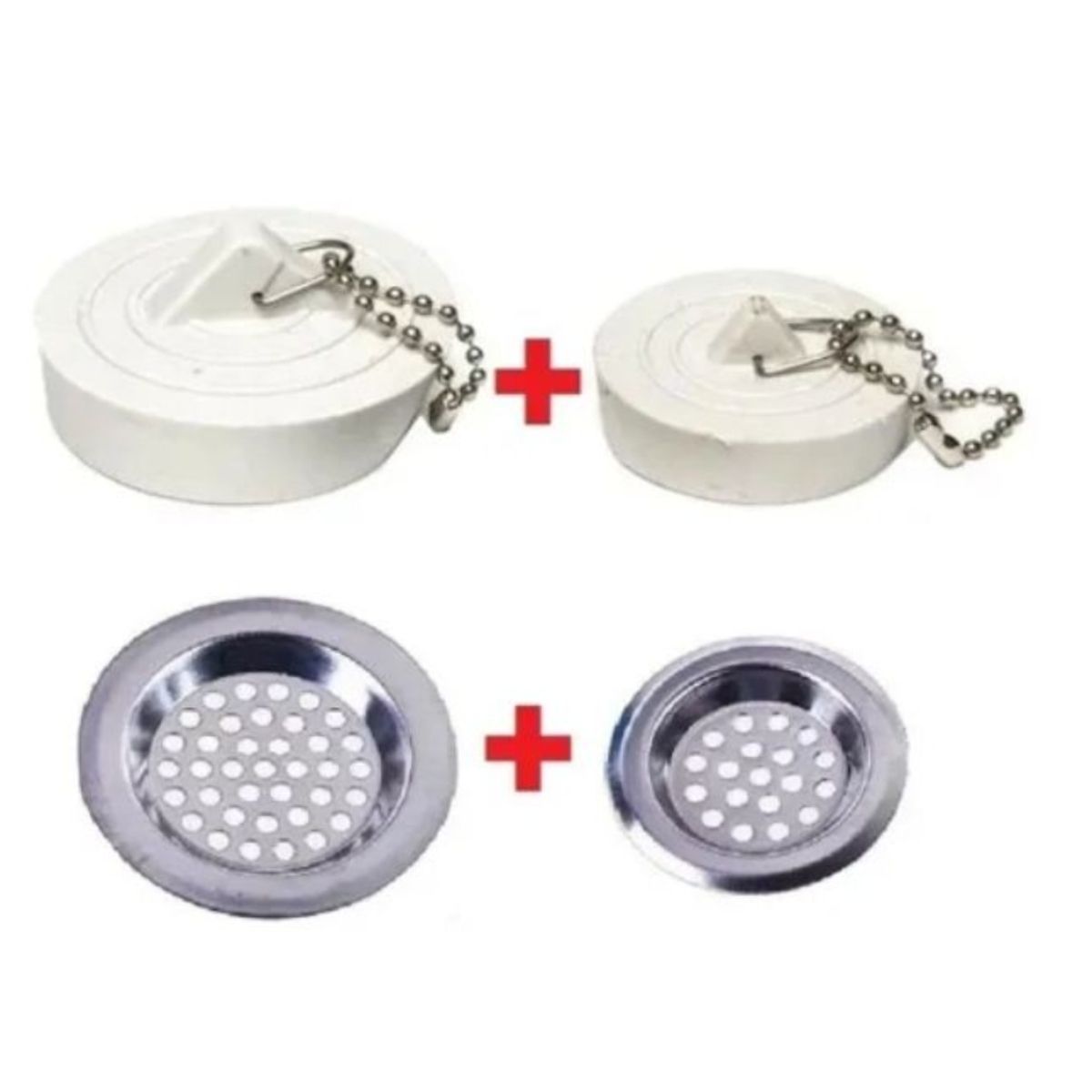 GENERICO - Set de 2 Rejillas de Fregadero con Tapon