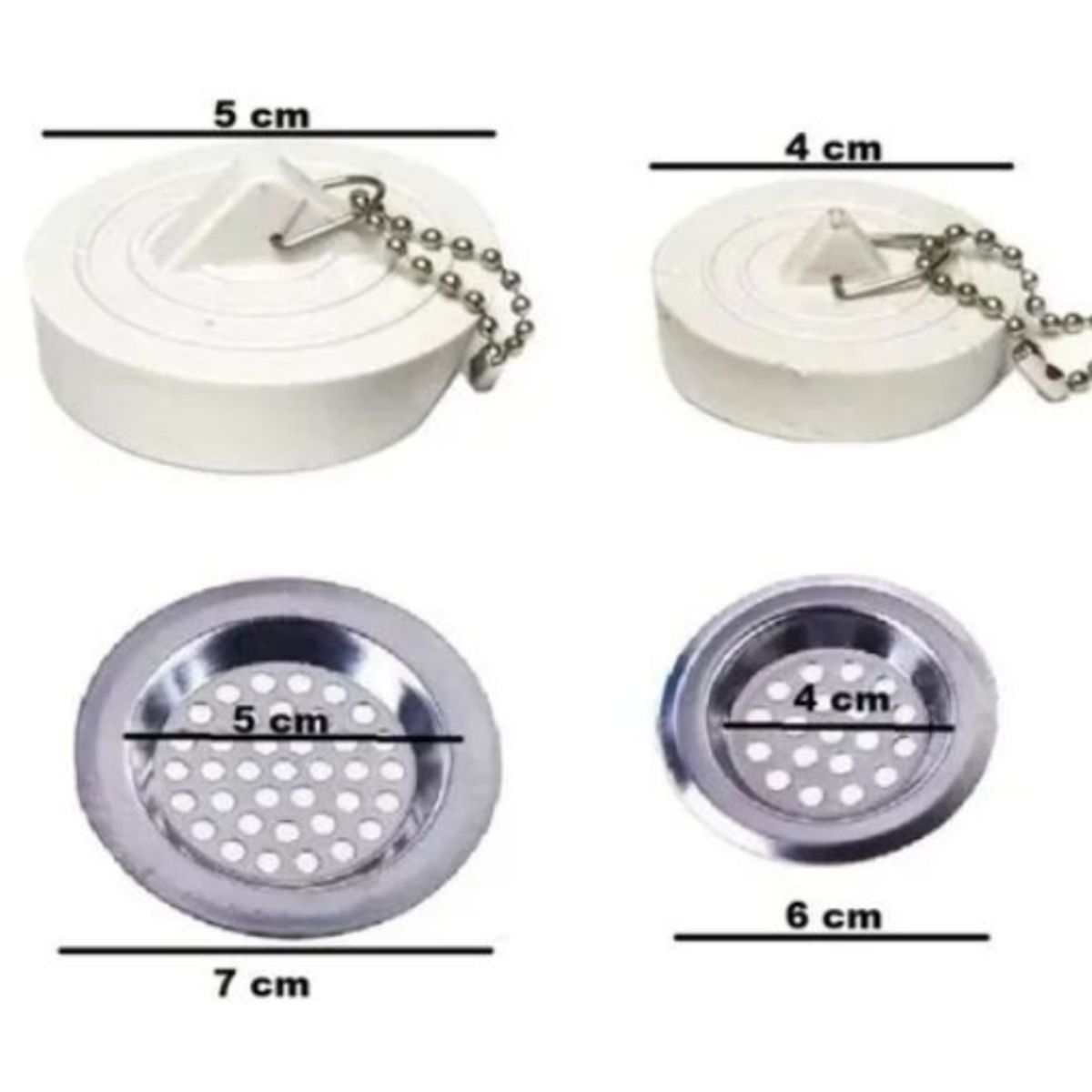 GENERICO - Set de 2 Rejillas de Fregadero con Tapon