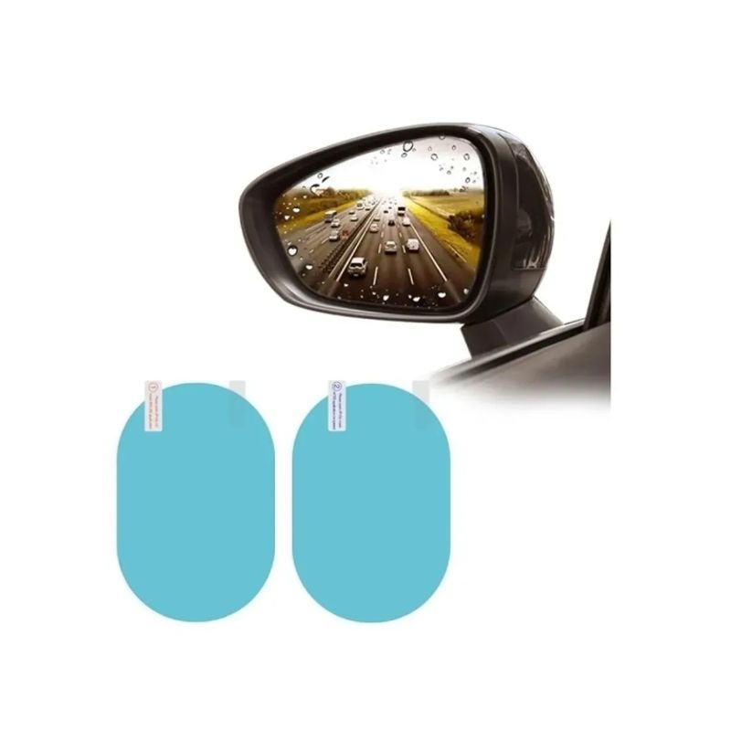 GENERICO - Kit Par Lamina Espejo Retrovisor Anti Lluvia Impermeable