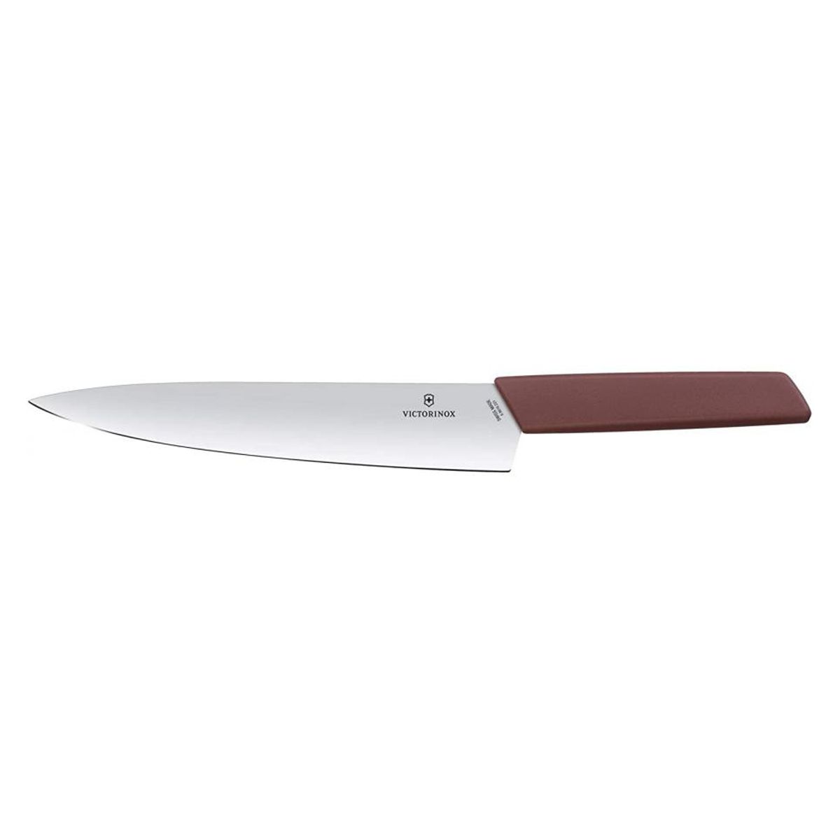 VICTORINOX - Cuchillo para trinchar Swiss Modern color Rojo. Hoja 22 cm. Victorinox