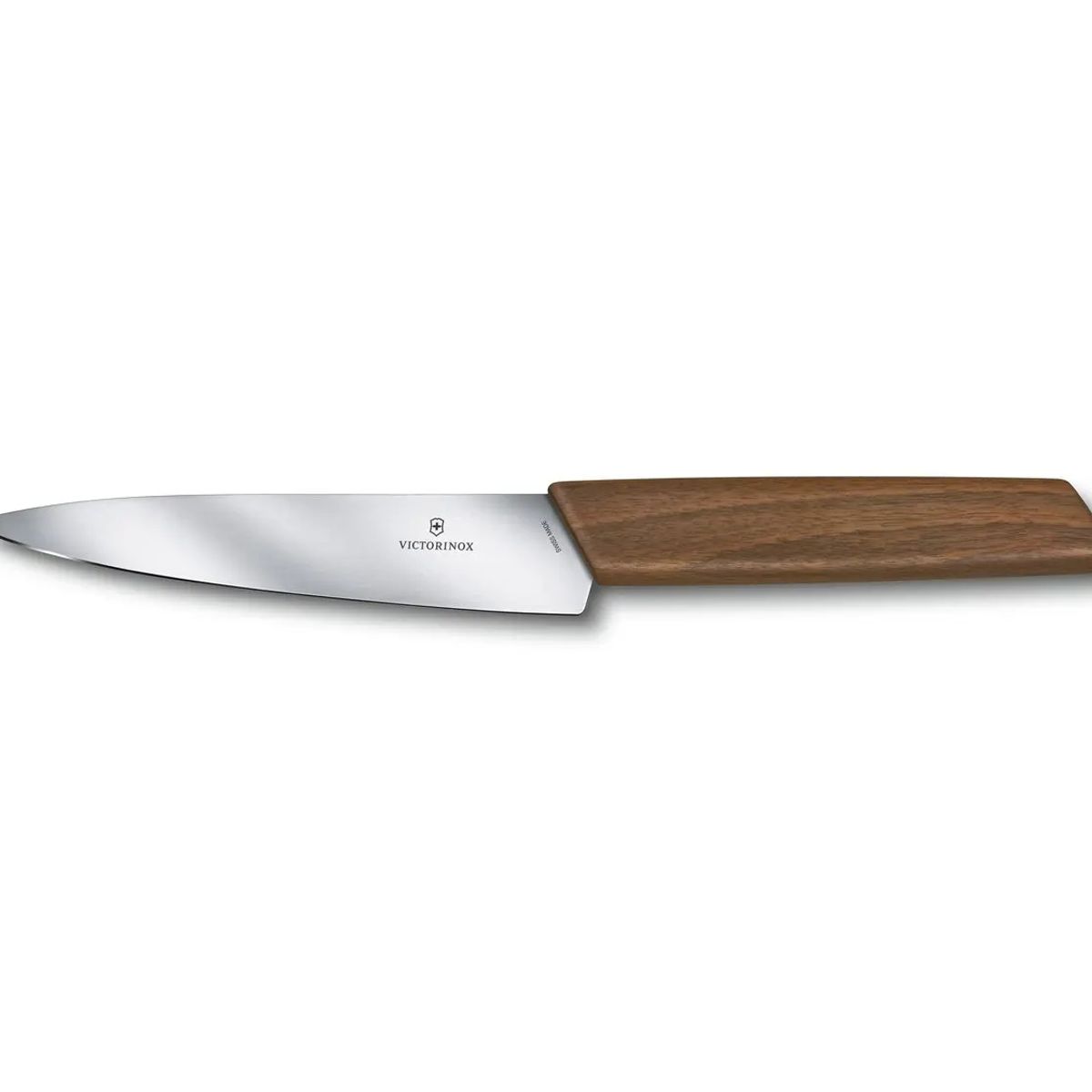 VICTORINOX - Cuchillo de cocina Swiss Modern color Café. Hoja 15 cm. Victorinox