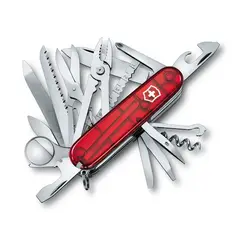 VICTORINOX - Navaja Swiss Champ rojo traslúcido