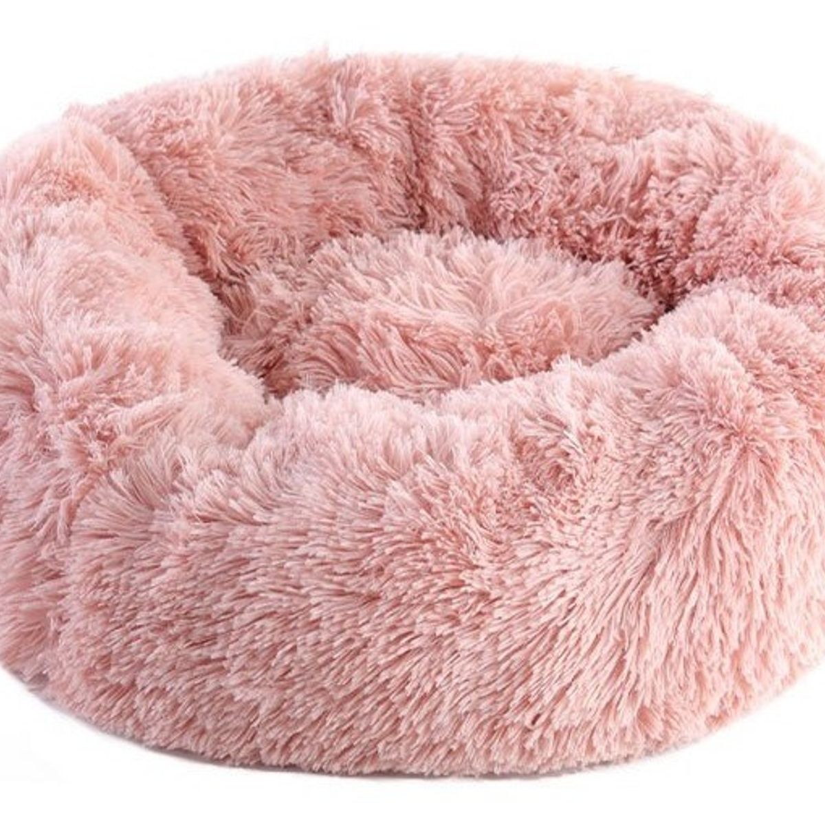 BJ HOGAR - Cama Redonda Para Mascota Perro Gato 70cm Rosada