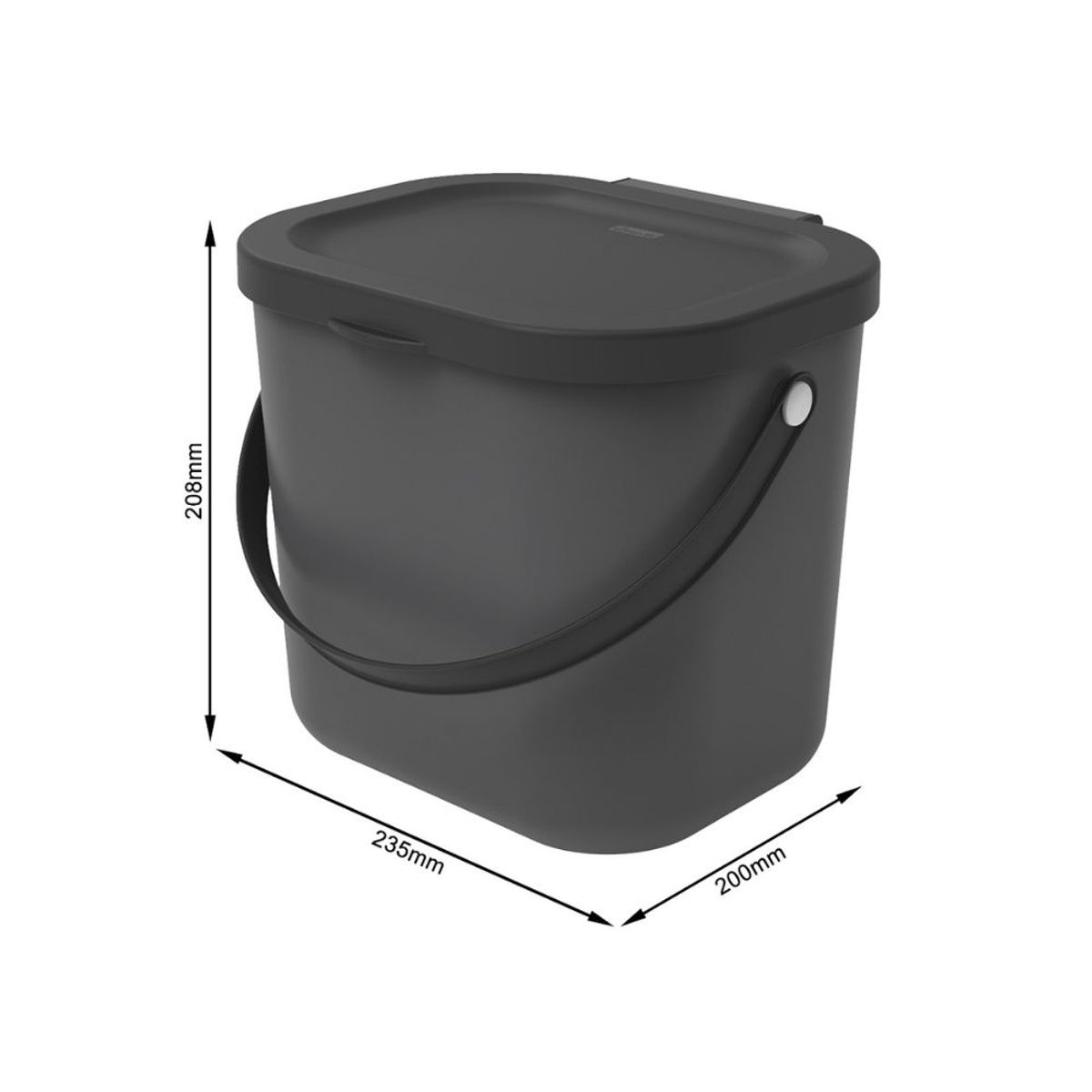 HBT - Basurero Albula 6 lts ROTHO Antracita