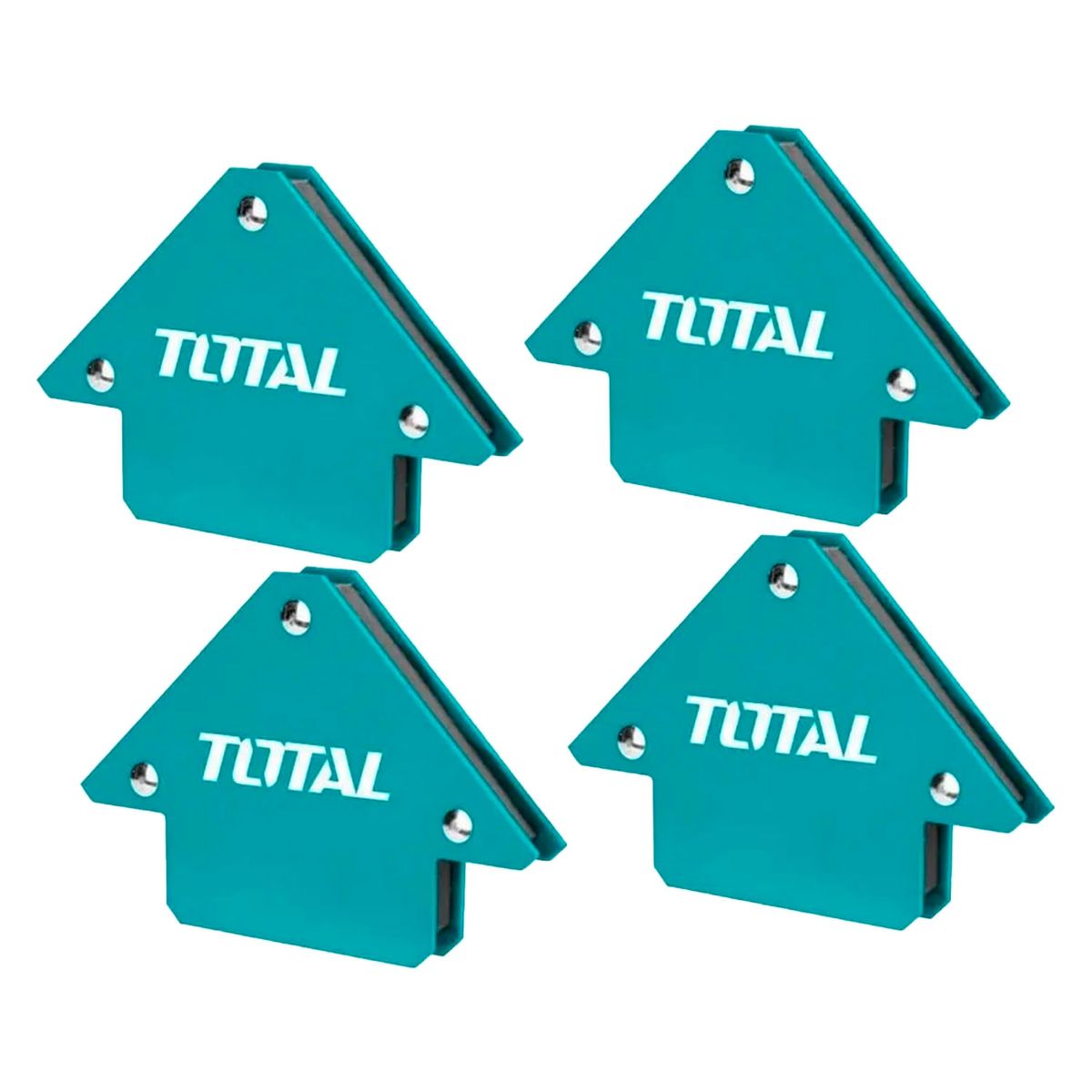 TOTAL TOOLS - Pack 4 Escuadra Magnetica 25 Lbs 3 Pulgada Para Soldar