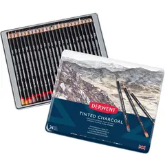 DERWENT - Lápices De Carboncillo De Colores Set 24