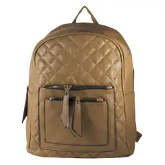 MAILEA - Mochila ecocuero acolchada para mujer khaki