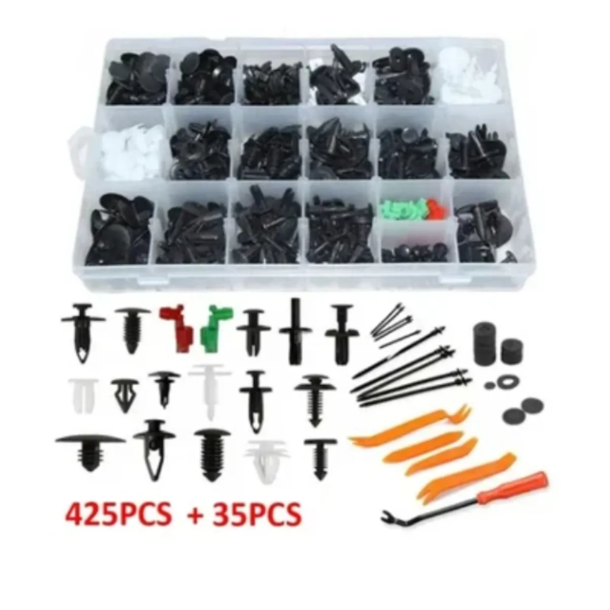 ESHOPANGIE - Set 460 Clips Broches Puerta Parachoque Auto Tapabarro Reten