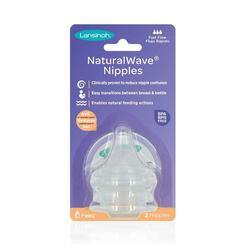 LANSINOH - Tetinas Natural wave - 2 unid FLUJOS RAPIDO