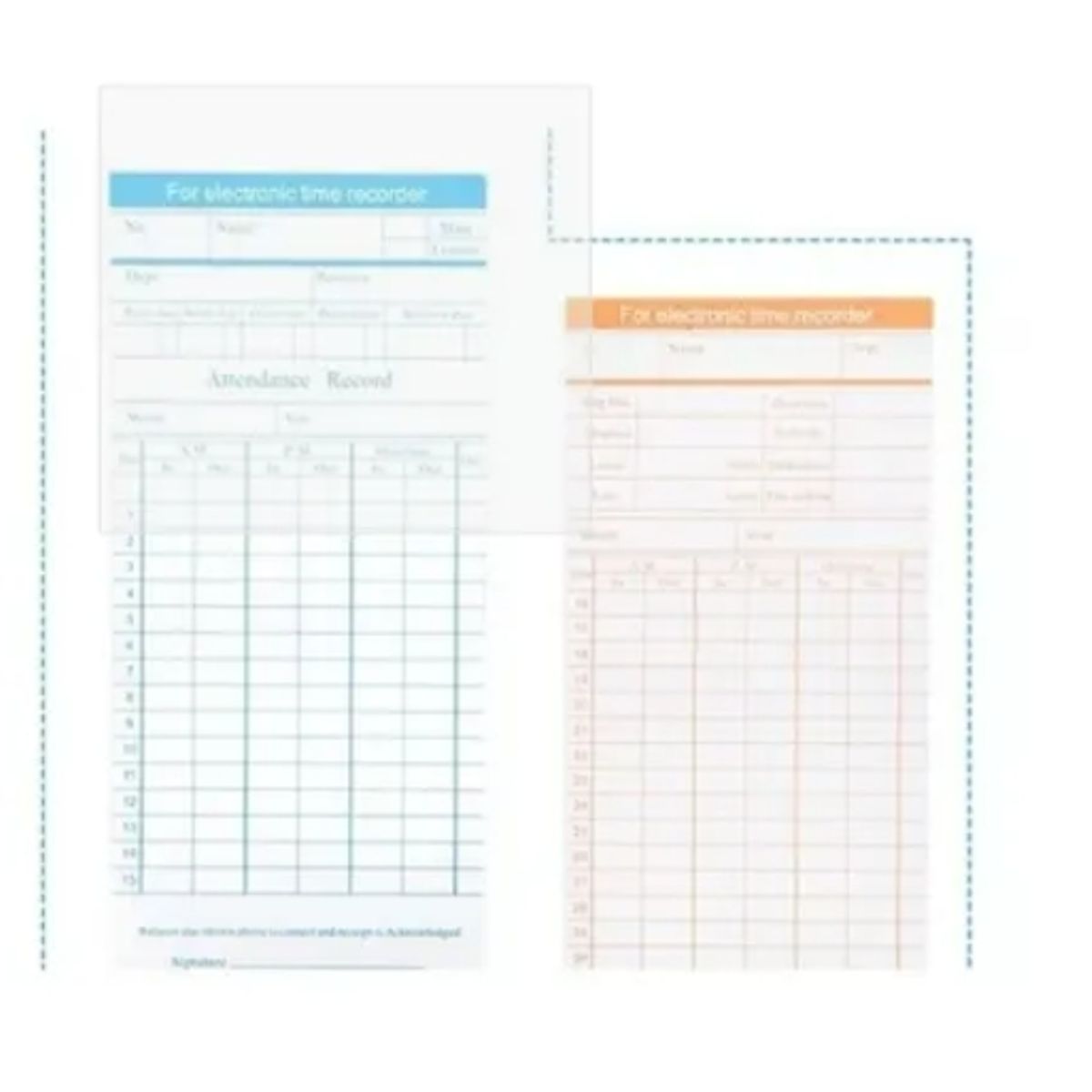 ESHOPANGIE - 100 Tarjetas Marcado De Reloj Control Asistencia