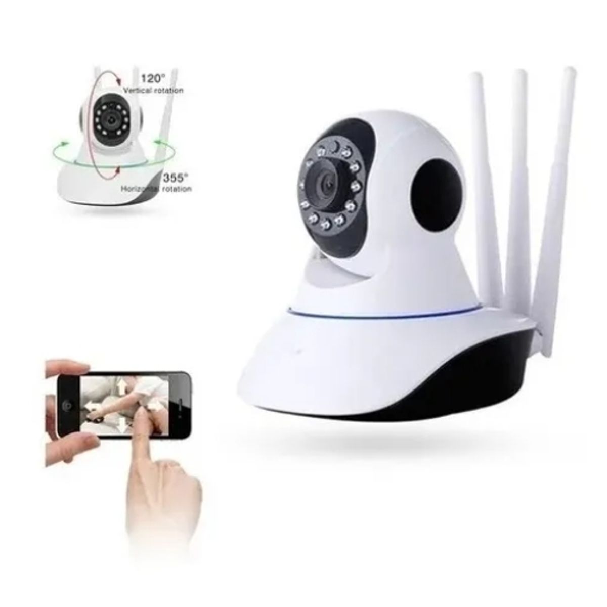 ESHOPANGIE - Camara Robotizada 3 Antenas Ip De Seguridad Cctv Hd Yoosee