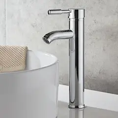 MODERN SPACE - Llave Monomando Alta Cromada Para Lavamanos Sobre Poner