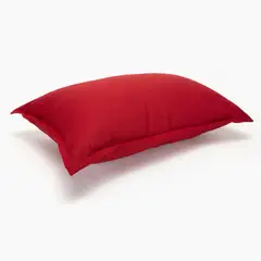 GENERICO - Pack 2 fundas de cojín lino rojo 40x60 cm