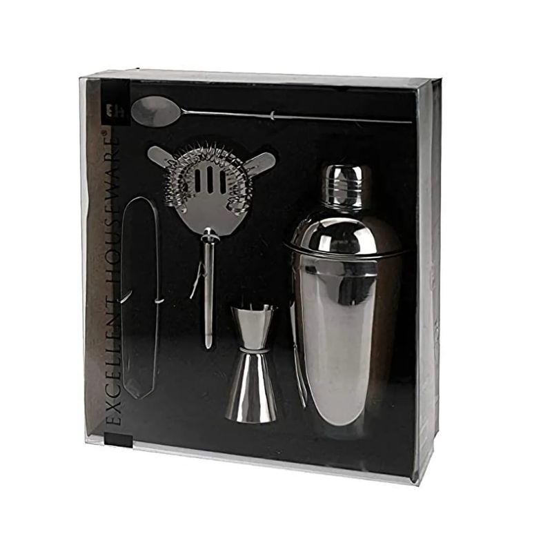 GENERICO - Set coctelera 5 piezas bebidas trago bar